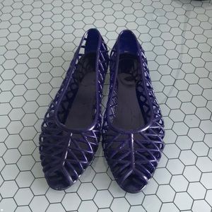 Jelly shoes.